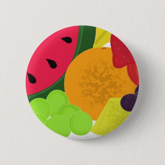 Fruit Explosie Ronde Button 5,7 Cm (Voorkant)