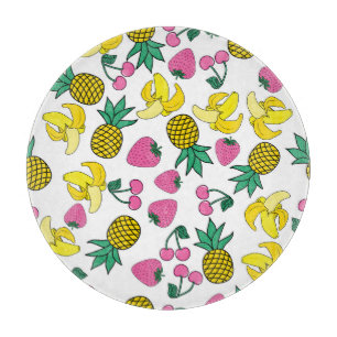 Fruit Fiesta: bananen, ananassen, aardbeien Snijplank