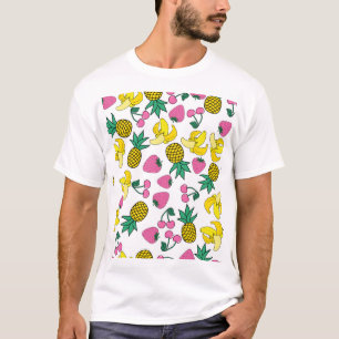 Fruit Fiesta: bananen, ananassen, aardbeien T-shirt