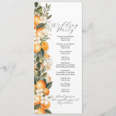 Fruit Floral Sinaasappels Wedding Menu Ceremony De (Achterkant)