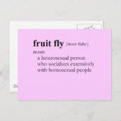 FRUIT FLY (definitie) Briefkaart (Voorkant / Achterkant)