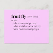 FRUIT FLY (definitie) Briefkaart (Voorkant)