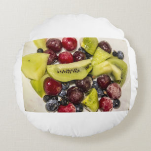 Fruit Food Fitness Personaliseer Destiny's Rond Kussen