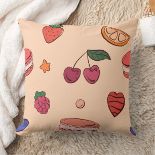 Fruit & Frans Macaronen Patroon Kussen