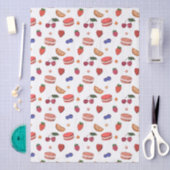 Fruit & Frans Macaronen Patroon Tissuepapier (Craft)