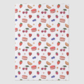 Fruit & Frans Macaronen Patroon Tissuepapier (Voorkant)