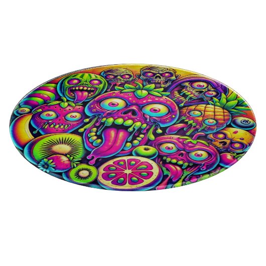 Fruit Frenzy: Neon Zombie Oogst Snijplank (Hoek)