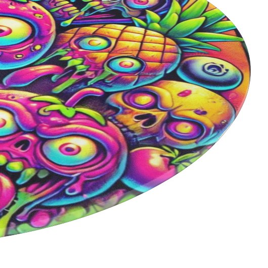 Fruit Frenzy: Neon Zombie Oogst Snijplank (Hoek)