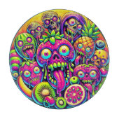 Fruit Frenzy: Neon Zombie Oogst Snijplank (Voorkant)