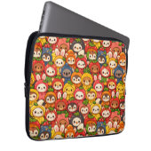 Fruit Friends Parade | Cute Animal Chibi Laptop Sleeve (Voorkant Rechts)