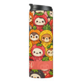 Fruit Friends Parade | Cute Animal Custom Thermosbeker (Geroteerd rechts)