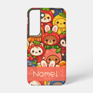 Fruit Friends Parade Mooie Dieren op Maat Samsung Galaxy Hoesje
