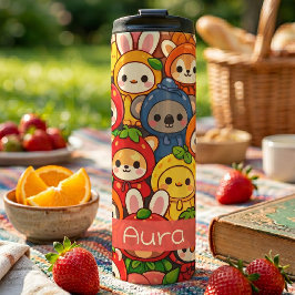 Fruit Friends Parade | Mooie Dieren op Maat Thermosbeker