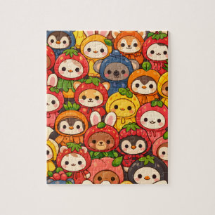 Fruit Friends Parade Schattig Chibi Dier Legpuzzel