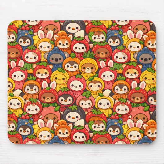 Fruit Friends Parade | Schattig Chibi Dier Muismat (Voorkant)