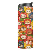 Fruit Friends Parade | Schattig Chibi Dier Thermosbeker (Gedraaid links)