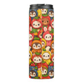 Fruit Friends Parade | Schattig Chibi Dier Thermosbeker (Achterkant)