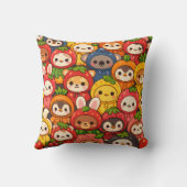 Fruit Friends Parade | Schattig Dier Chibi Kussen (Achterkant)