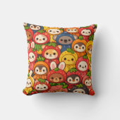 Fruit Friends Parade | Schattig Dier Chibi Kussen (Voorkant)