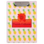 Fruit Fun Pineapple Sun Zooding Monogram Klembord (Voorkant)