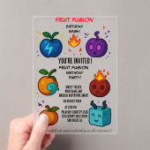 Fruit Fusion verjaardagsfeestje uitnodiging | Kleu (Insitu (Draagbaar))