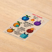 Fruit Fusion verjaardagsfeestje uitnodiging | Kleu (Laagn)