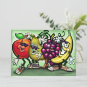 Fruit Gang Uitnodiging (Staand voorkant)
