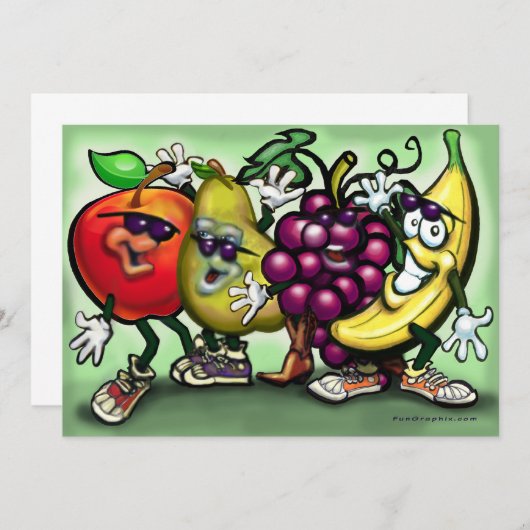 Fruit Gang Uitnodiging (Voorkant / Achterkant)