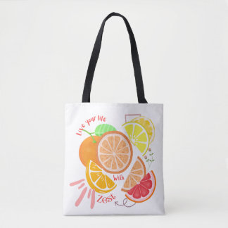 Fruit-geïnspireerd leven met het thema Zest Citrus Tote Bag