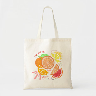 Fruit-geïnspireerd leven met het thema Zest Citrus Tote Bag