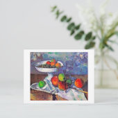 Fruit, glas en appelen, Cezanne Briefkaart (Staand voorkant)