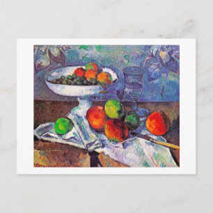 Fruit, glas en appelen, Cezanne Briefkaart