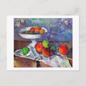 Fruit, glas en appelen, Cezanne Briefkaart (Voorkant)