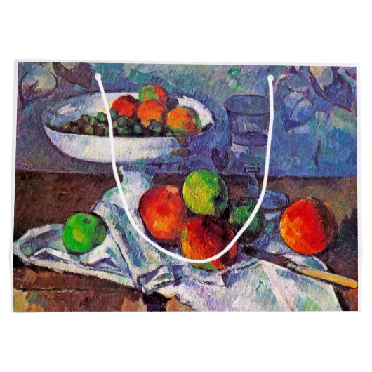 Fruit, glas en appelen, Cezanne Groot Cadeauzakje (Achterkant)