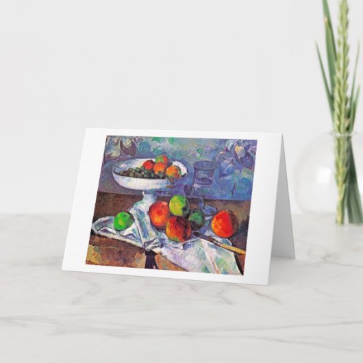 Fruit, glas en appelen, Cezanne Kaart (Voorkant)