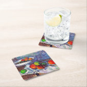 Fruit, glas en appelen, Cezanne Kartonnen Onderzetters (Insitu)