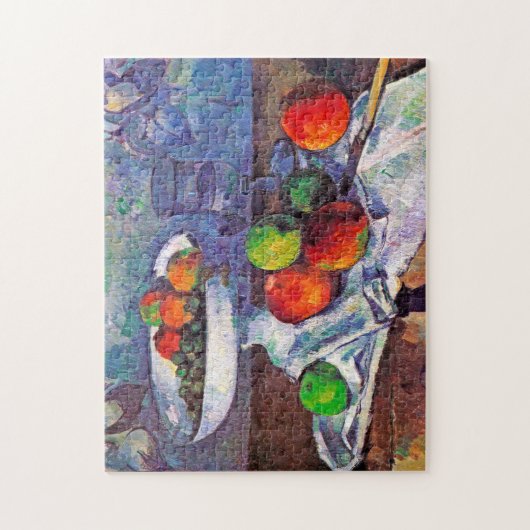 Fruit, glas en appelen, Cezanne Legpuzzel (Verticaal)