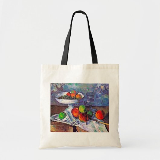 Fruit, glas en appelen, Cezanne Tote Bag (Voorkant)