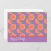 Fruit Grapefruit Confetti Patroon Briefkaart (Voorkant / Achterkant)