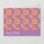 Fruit Grapefruit Confetti Patroon Briefkaart (Voorkant)