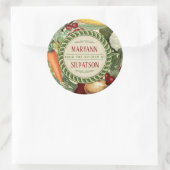 Fruit groente gepersonaliseerd uit de keuken van ronde sticker (Tas)