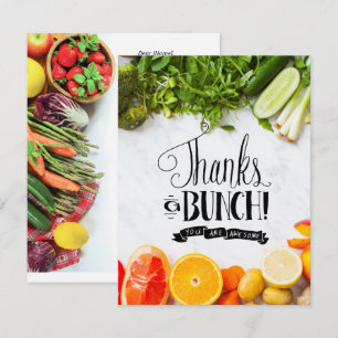 Fruit Groente Kruidenierswinkel thema Dank u auto Bedankkaart