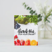 Fruit Groente Kruidenierswinkel thema Dank u auto Bedankkaart (Staand voorkant)