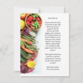 Fruit Groente Kruidenierswinkel thema Dank u auto Bedankkaart (Achterkant)