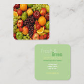 Fruit groenteboeren vierkant visitekaartje (Voorkant / Achterkant)