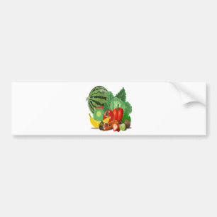 fruit groenten artisjok banaan bumpersticker