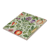 Fruit, groenten, bloemen naadloos tegeltje (Zijkant)