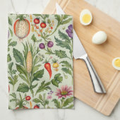 Fruit, groenten, bloemen theedoek (Quarter Fold)