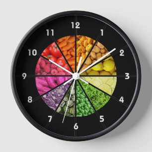 Fruit & groenten Colorful Nutrition Health Clock