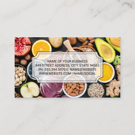 Fruit Groenten | Culinair Chef Visitekaartje (Achterkant)